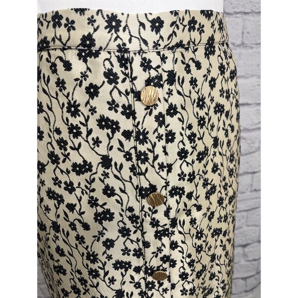 ALTUZARRA  Silk Blend Midi Skirt Floral Print Designer Italy Size 44 / MED - Picture 4 of 10